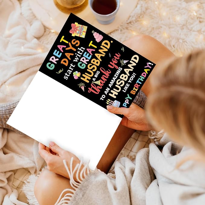 Funny Birthday Card Gift for Husband, Heartfelt Husband Birthday Card Gift From Wife, Happy Birthday Ideas for Husbands