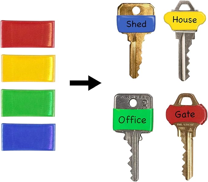 Lucky Line Colorful Key Bands - Key Identifiers Large 4 Pack (17204)