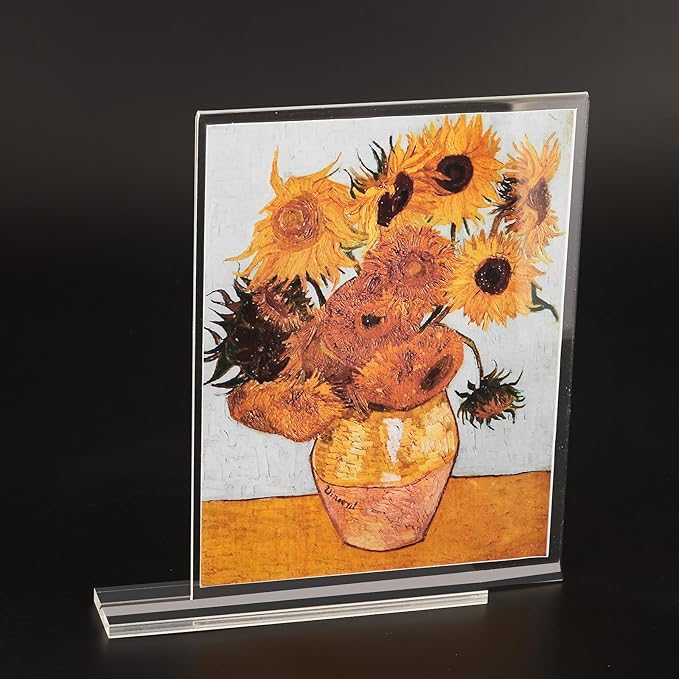 Clear Acrylic Sign Holder 8.5 x 11 - Perfect for Stores, Restaurants, and Offices - Set of 3 T Shape Plastic Sign Frames