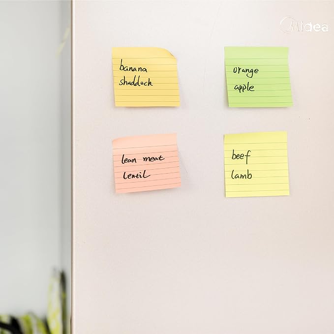 Mr. Pen Lined Sticky Notes - 3x3, 6 Pads, 45 Sheets, Pastel Colors