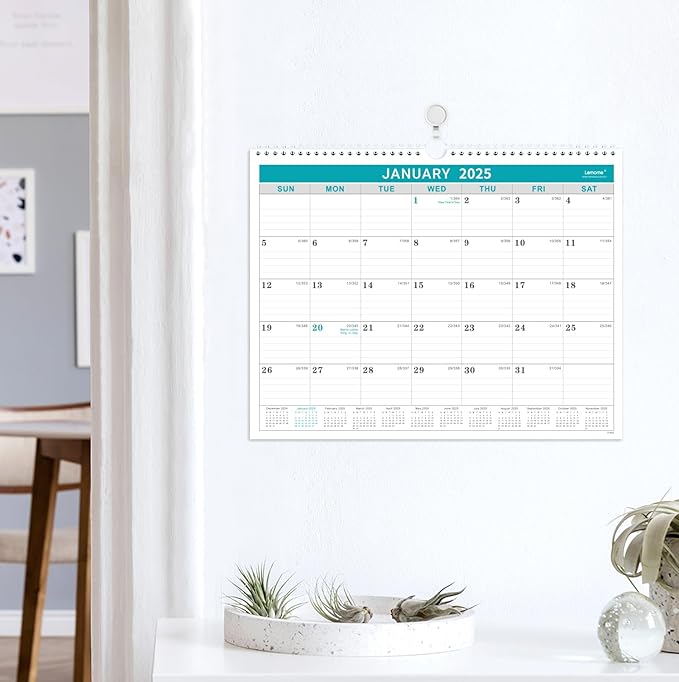 Calendar 2025, 12 Months Wall Calendar 2025 from January 2025 to December 2025,11.5" x 14.6", 2025 Calendar with Julian Date