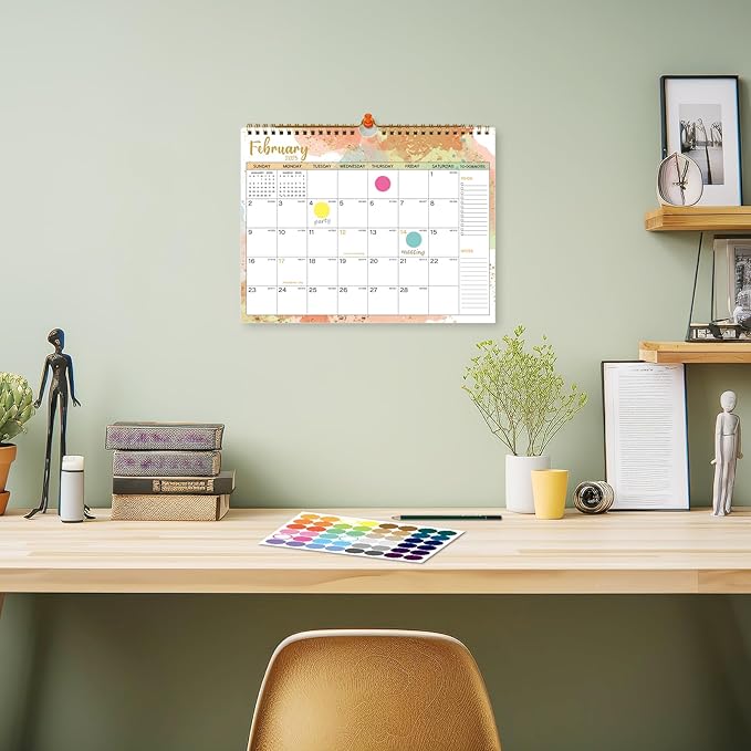 2025 Calendar 18 Month Wall Calendar 2025-2026, January 2025 to June 2026 Calendar with Julian Dates, 11" X 8.5" (2025-2026 Wall Calendar Water Ink)