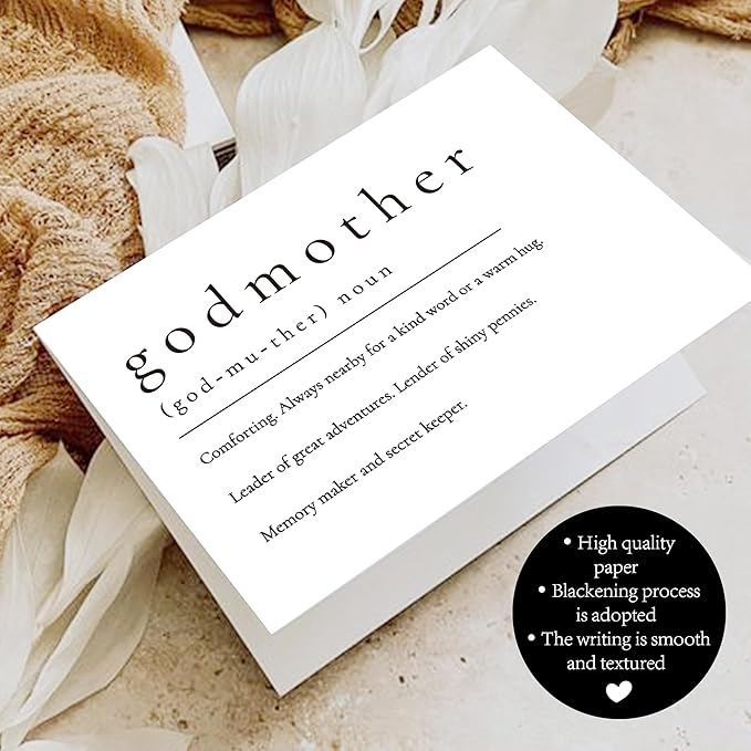 Will You Be My Godmother, God Mother's Proposal Card Gifts with Envelope, Cute Gifts for Godmother On Wedding Day.(Godmother A)