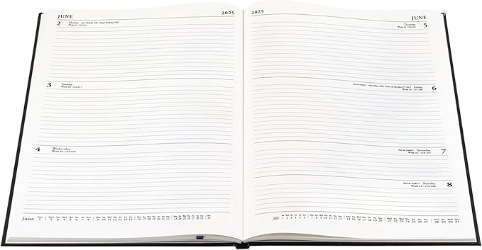 Collins Essential 2025 Business Diary - A4 Week to View Planner with Leathergrain Hardback Cover - Black - ESSA43.99-25