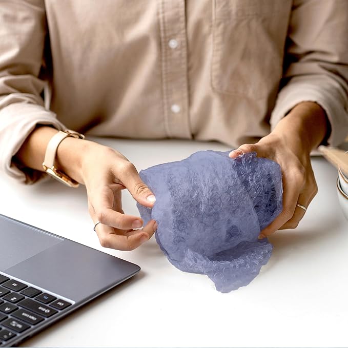 Yens Bubble Cushioning Rolls Packing Materials, 3/16" AIR Bubble,72 FT, 12 inch width Perforated every 12" (72 ft, Blue)