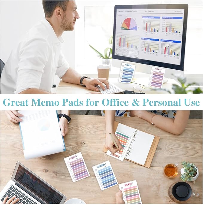 4 Packs to Do List Sticky Notes 4 x 6 Inches to Do Sticky Notes with Line, Adhesive to Do List Checklist Notepad Portable Planner for Home Office Supplies