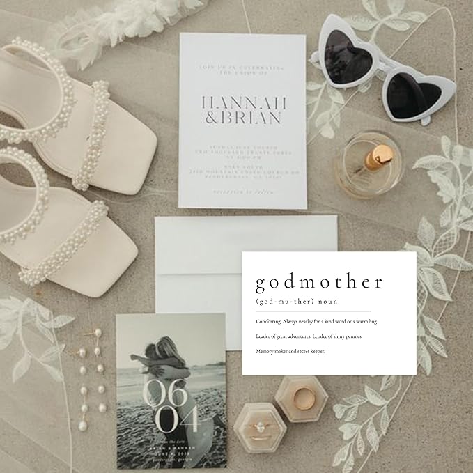 LADY&HOME Will You Be My Godmother Card with Envelope,Godmother Proposal Card Godmother Proposal Gift (A1:Godmother)