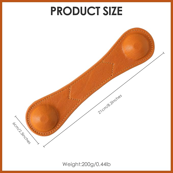 KINIVA Leather Weighted Bookmarks Book Weight Page Holder for Reading,Book Open Holder for Kids Adult,Gifts for Reader (01 Brown)