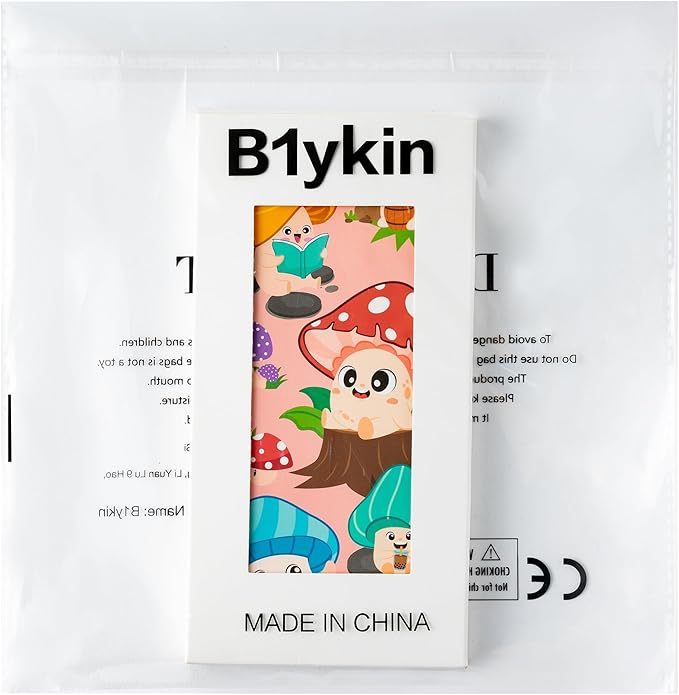 B1ykin Sticky Notes Set - Cartoon Theme Cute Self-Stick Notes Pad Teacher Appreciation Gifts, Self-Adhesive Writing Memo Pages Sticky to Do Notepad for Kids Employee School Office (Mushroom)