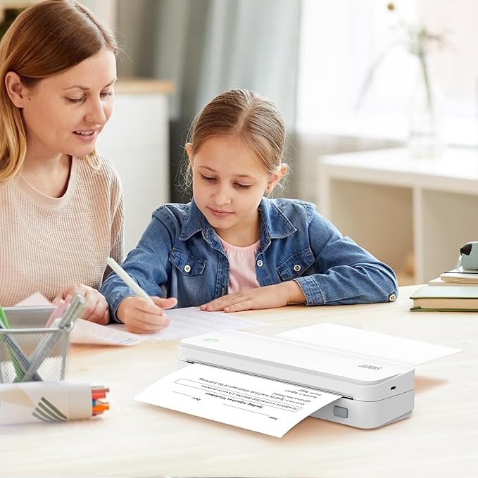 JADENS US Letter Size 8.5''×11'' Quick-Dry Folded Thermal Paper, 200 Sheets, Compatible with Gloryang & JADENS PD-A4 Portable Printer