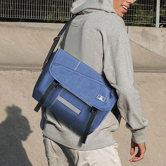 OIWAS Laptop Messenger Bag for Women 15.6 Inch Satchel Bag Men Crossbody Shoulder Bags Briefcase Bag Travel Work Computer Blue