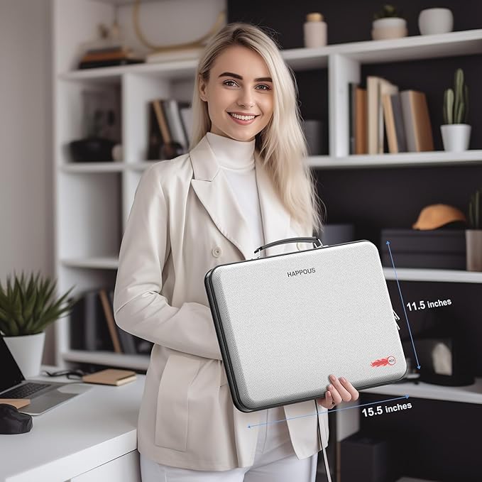 Fireproof Document Organizer, Expanding File Organizer with 13 Pockets, Portable Fireproof Document Box Hard-Shell Document Organizer Storage for Documents Laptop Passports Cards Gray