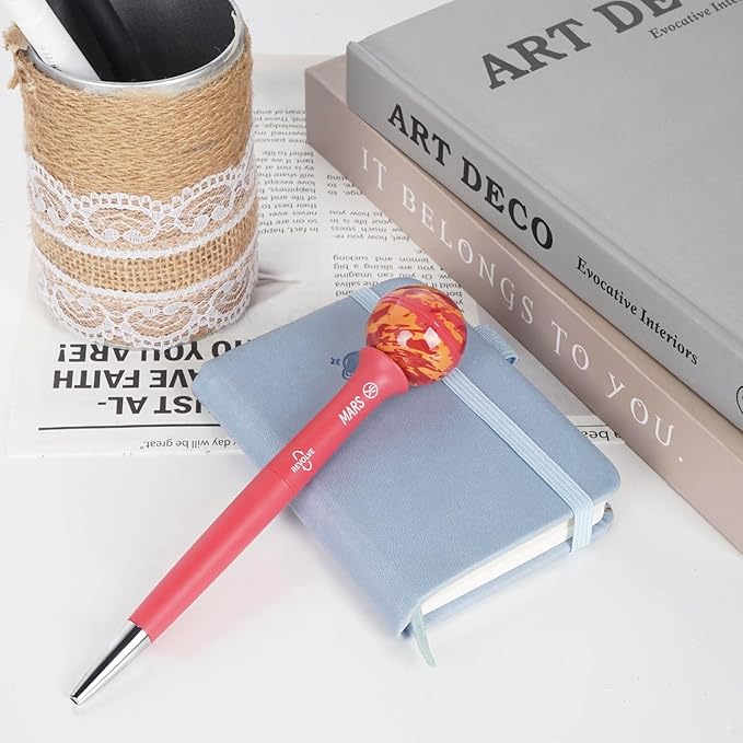 Rotating Gel Ink Rollerball Mars Pen, 1.0mm Black Nib, Students Decompress the Rotary Pen,with Quick-Drying Ink Suitable for Schools, Offices