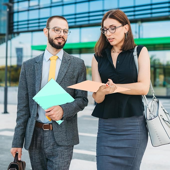 16 PCS Discbound Dividers Letter Size Disc Planner 2 Pocket Fit 8.5" x 11" Paper Notebook with Pockets 11 Disc Folder for Office, Home, School