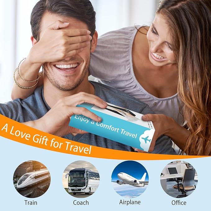 Airplane Footrest with No Feet Clashing Support Design, Portable Travel Foot Hammock to Relax Your Feet, Memory Foam Plane Foot Rest to Relieve Feet Soreness - Long Flights Essentials