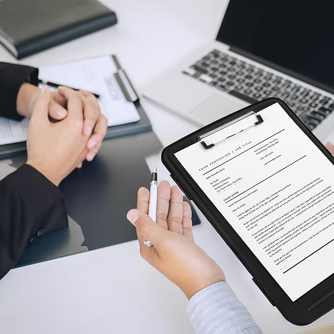 Clipboard with Storage, High Capacity Clip Boards 8.5x11 with Storage, Plastic Nursing Clipboard Folder with Pen Holder, Heavy Duty Storage Clipboard with Low Profile Clip for School & Office