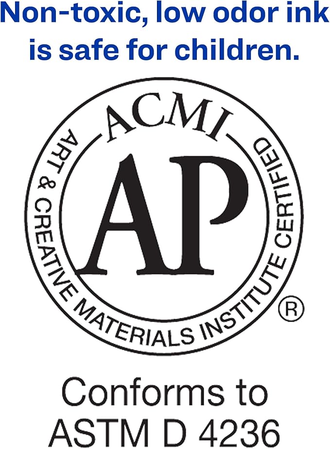 AVERY Marks-A-Lot Permanent Markers, Large Desk-Style Size, Chisel Tip, Water and Wear Resistant, 12 Black Markers (98028)