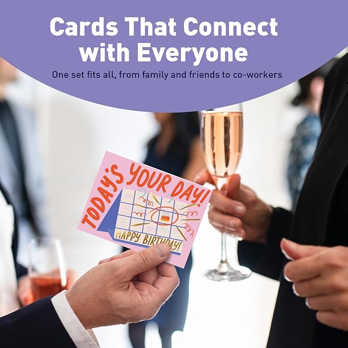 Sweetzer & Orange Happy Birthday Cards with Envelopes and Assortment Box – Variety Set of 50 Assorted Birthday Notes. Perfect Bulk Pack for Celebrations, Office, Friends, Family, and Special Occasions-4x5.5"