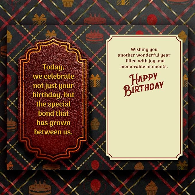 Prime Greetings Son In Law Birthday Card, Made in America, Eco-Friendly, Thick Card Stock with Premium Envelope 5in x 7.75in, Packaged in Protective Mailer
