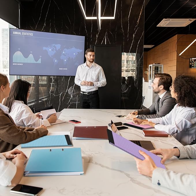 Colored Legal Pads 8.5x11 Legal Pads 6 Pack Wide Ruled Notepads Colored Note Pads Perforated Legal Notepads 21LB Legal Pad 30 Sheets Writing Pads for School, College, Office (Pink/Blue/Purple)