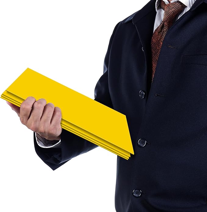 Jutom 50 Pcs 2 Pocket Glossy Paper Folders Glossy Paper Laminated Portfolios, Letter Size, Presentation Folders with Pockets for Office Teacher Worker Supplies(Yellow Color)