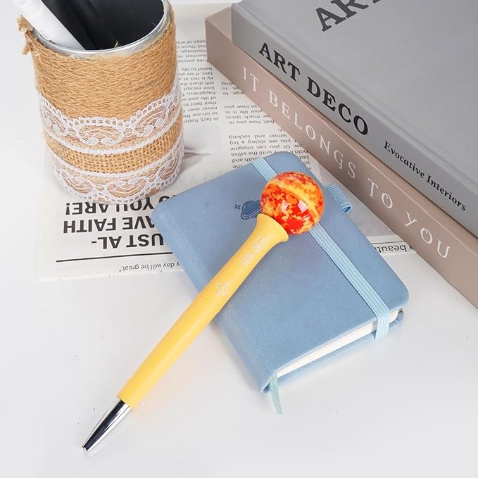 Rotating Gel Ink Rollerball Sun Pen, 1.0mm Black Nib, Students Decompress the Rotary Pen,with Quick-Drying Ink Suitable for Schools, Offices