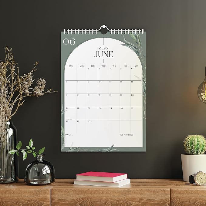 Calendar 2025 - Vertical 11x17 2025 Wall Calendar Runs Until June 2026 - Easy Planning with the Aesthetic Wall Calendar 2025-2026 Monthly - Karto - Boho Greenery