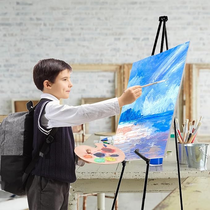 AROIC 63 "Easel Stand for Display, 20 Pack Portable Foldable Metal Easel, Easels for Signs Wedding Logos,Arts, Painting,Adjustable Floor Easels with 20 Storage Bag