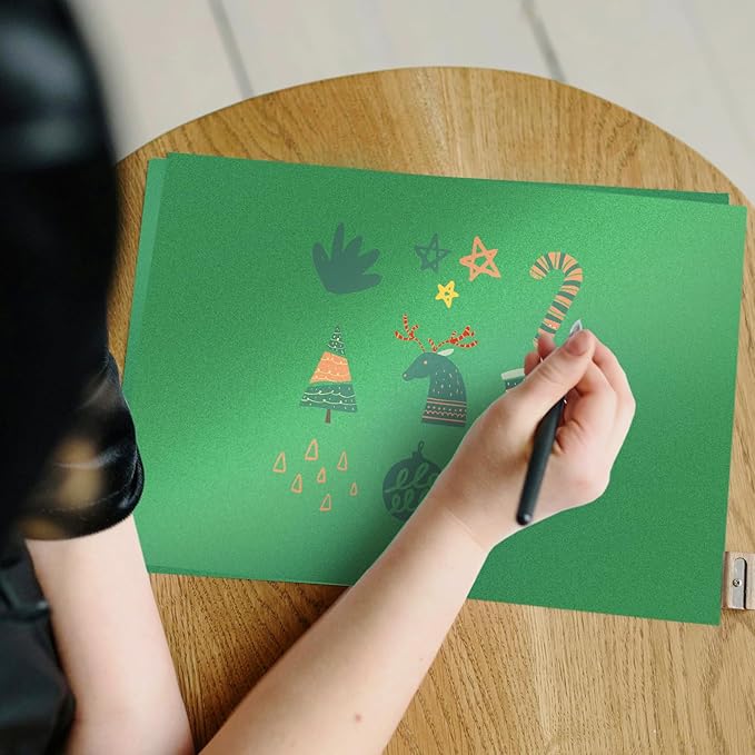 Green Shimmer Cardstock 8.5 x 11 Green Paper, Goefun 24 Sheets 80lb Card Stock Printer Paper for Christmas, Invitations, Certificates, Crafts, Card Making