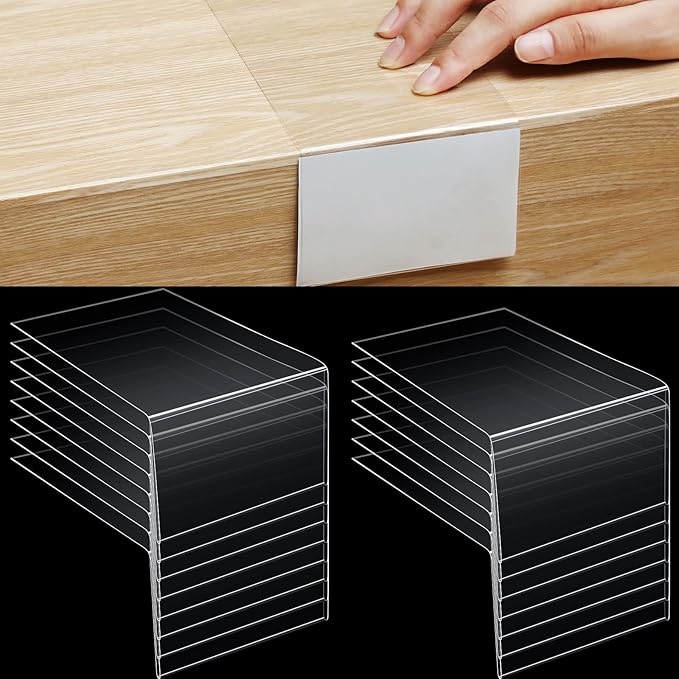 Containlol 15 Pieces Moveable Shelf Label Holders Clear Transparent Shelves Tags Index Card Pockets Library Markers Label Display Holder for Classroom Office Book(6.5 x 3.54 x 2.36 Inch)