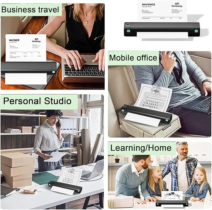 Thermal Printer Paper 8.5 x 11 Inch, US Letter Size Thermal Paper 100 Sheets, Compatible with ITP01/A40 Portable Thermal Printer, Continual Feeding Thermal Paper