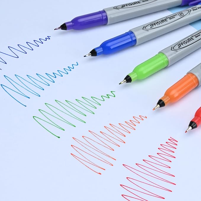 Permanent Markers, Ultra Fine Point Markers Set,48 Assorted Colors Work on Wood, Plastic, Paper, Metal, Stone, Glass for the Artist、Kids、Adult, 48 Count