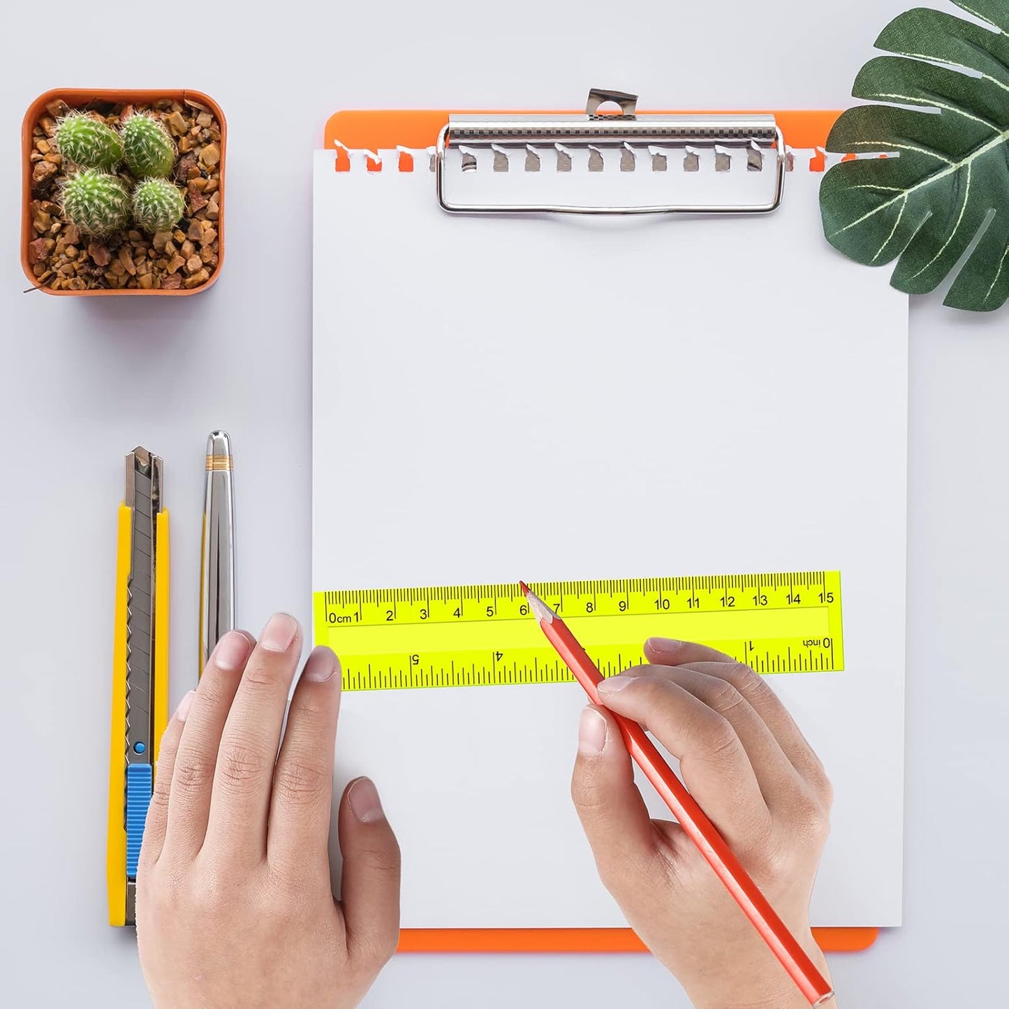 Teling 192 Pack Rulers Bulk for Classroom Transparent Colorful Metric Rulers with Inches and Centimeters 8 Colors for Kids Back to School Supplies(6 Inch)