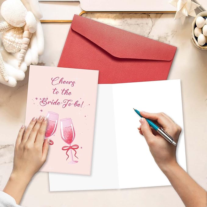 Sweet Bridal Shower Card for Bride To Be, Funny Wedding Congratulations Card for Woman Her, Cute Wedding Shower Card for Friends, Bachelorette Gifts for Bride, Cheers to the Bride to be