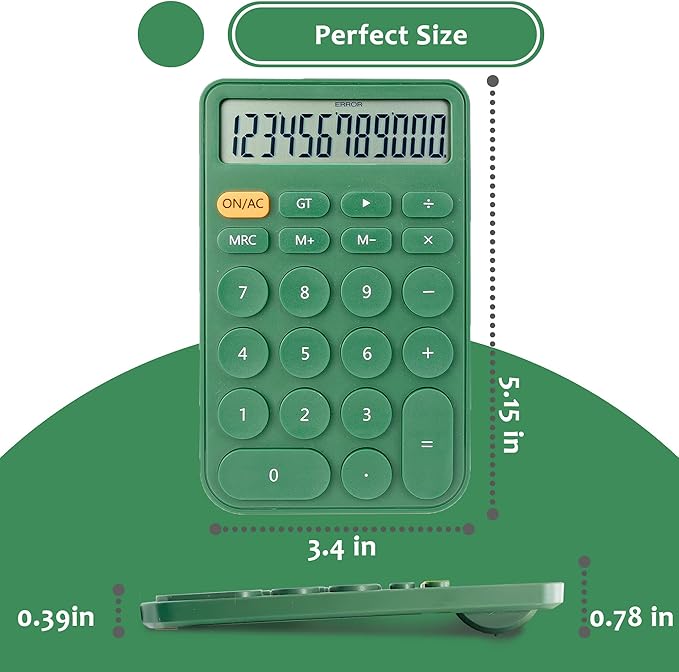 VEWINGL Standard Calculator 12 Digit,Desktop Large Display and Buttons,Calculator with Large LCD Display for Office,School, Home & Business Use,Automatic Sleep,with Battery