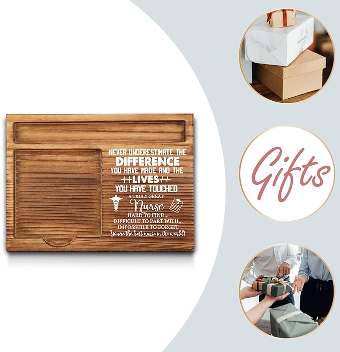 Nurse Sticky Note Holder, Nurse Gifts for Men, Women, Thank You Nurse Gifts, Nurse Appreciation Gifts, Nurse Retirement Gifts for Men, Nurse Station Desk Self-Stick Note Pad Holders GSH366