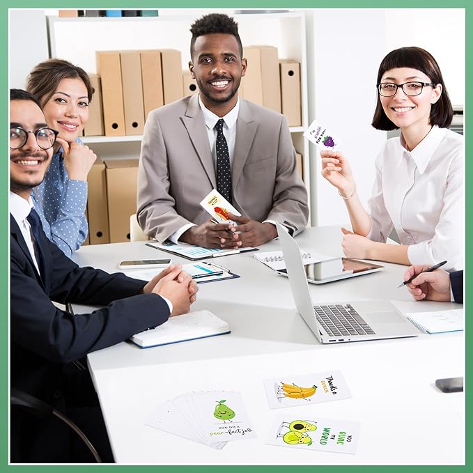 Yeaqee 240 Pcs Employee Appreciation Kudos Cards Funny Blank Back Motivational Card Encouragement Thank You Note Recognition Card for Teacher College Affirmation Gift(Punny2)