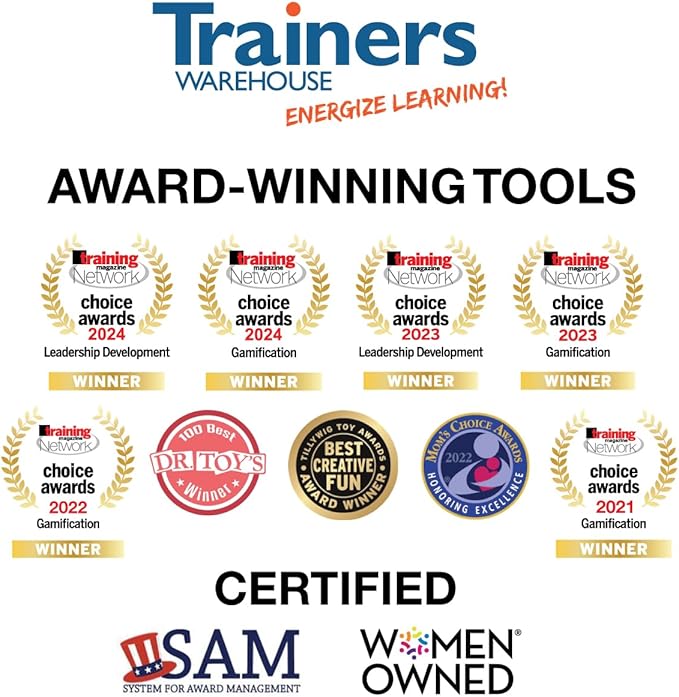 Trainers Warehouse Heavy Duty Premium Standard Size (11" x 4") Reusable Dry- Erase Name Cards | Boxed Set of 12 | Durable, Sturdy Tent Cards are Dual-Sided, Stackable and Simple to Use