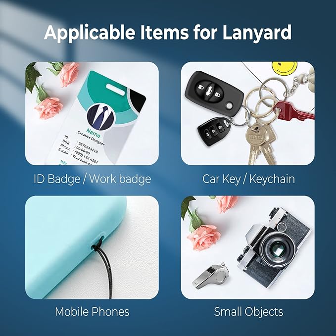 Cute Kawaii Anime Lanyard for Women - Pink ID Badge Holder Keychain