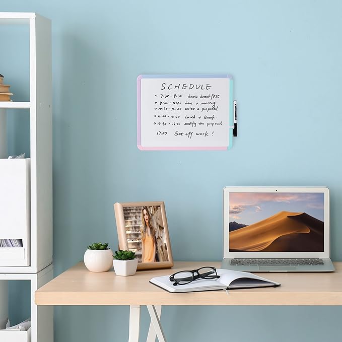 Mr. Pen- Dry Erase Board, 14' x 11', Black Dry Erase Marker, Colorful Frame, Mini White Board for Kids & Students