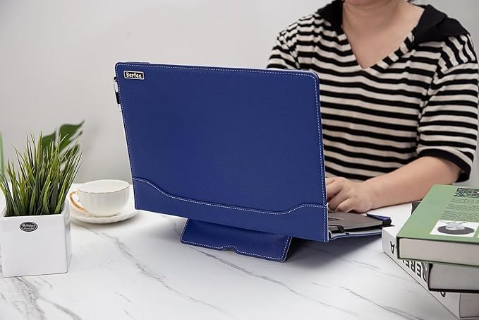 Laptop Case Cover Compatible with Dell Latitude 3550,Latitude 3540,Latitude 3530,Latitude 3520,Latitude 3510 15.6 inch Notebook Sleeve PU Leather Stand Hard Protective