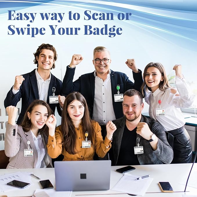 Honoson Heavy Duty Retractable Badge Reels Batch ID Badge Holder Retractable Clip Bulk Card Key Holder with Ring for Office Worker Employee, Doctor Nurse Gifts(Warm Color,30 Pcs)