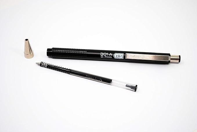 Zebra F-Series Ballpoint Stainless Steel Pen Refill, Fine Point, 0.7mm, Black Ink, 10-Count