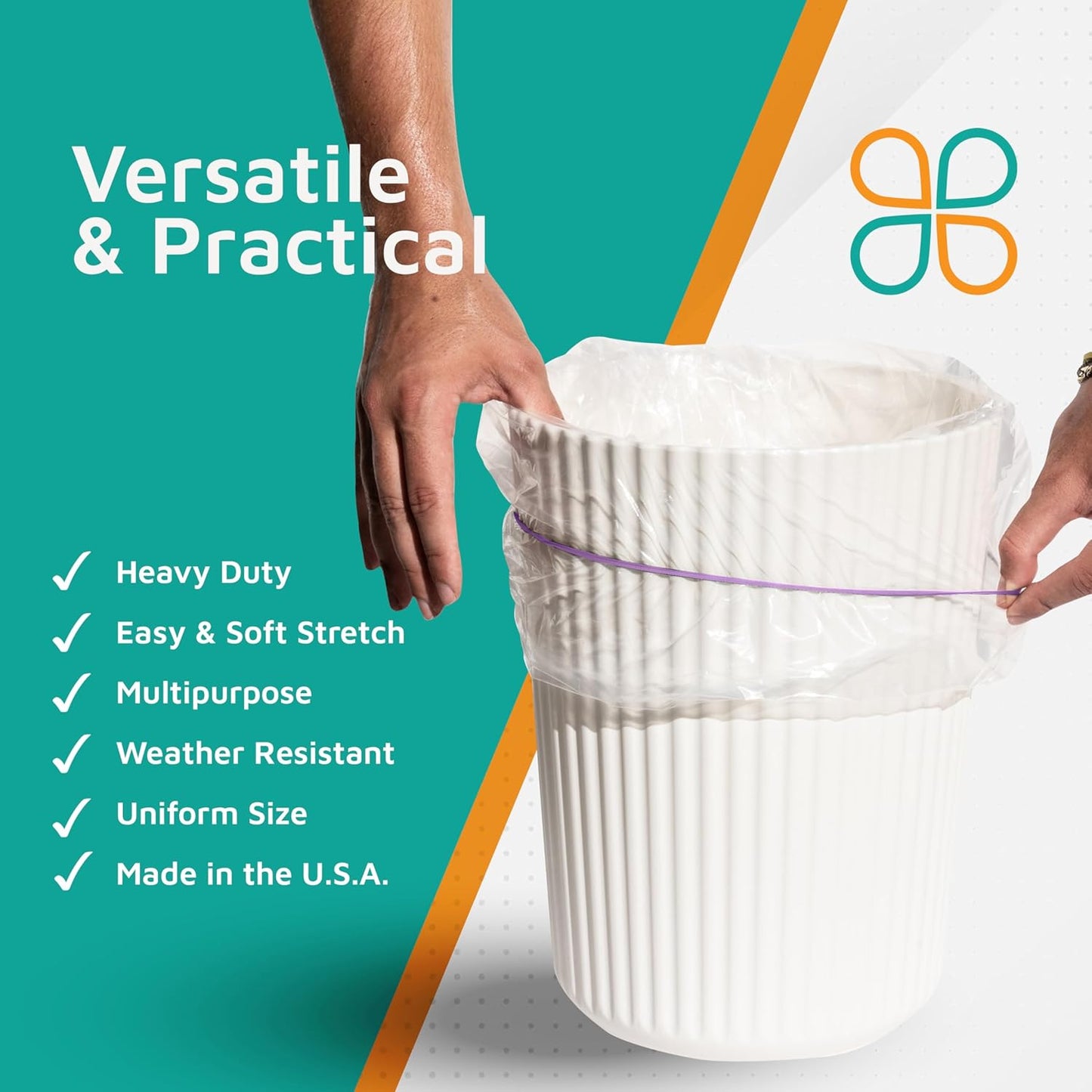 PlasticMill Rubber Bands - #33 Size - Argyle Purple Rubberbands - 1LB/500 Count