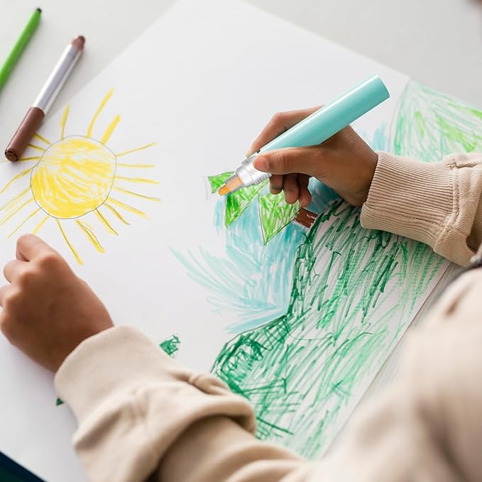 KALIONE Acrylic Paint Markers, 6 Empty Paint Markers, 3 Pcs 3mm and 3 Pcs 6.5mm White Paint Pens Empty Acrylic Marker, Empty Paint Markers for Painting, Rock Painting, Glass, Graffiti Paper Drawing