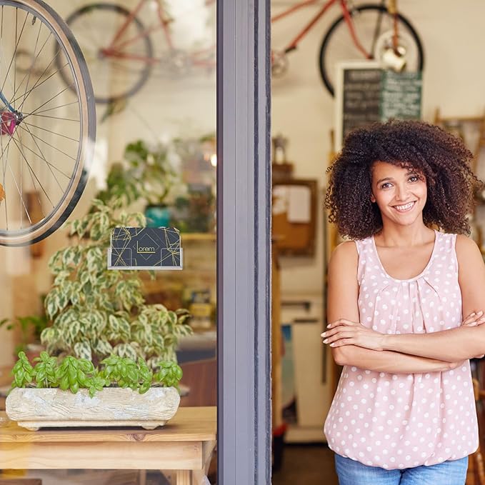 Window Mount Business Card Holder with Suction Cups Acrylic Single Pocket Organizer Clear Card Holder Acrylic Display Storage for Home Office(Simple)