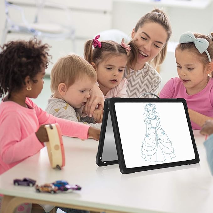 H-Qprobd Small Dry Erase White Board - 16"x 12" Double Sided Mini Foldable Magnetic Desktop whiteboard for Drawing, Teacher Instruction and Meeting Discuss