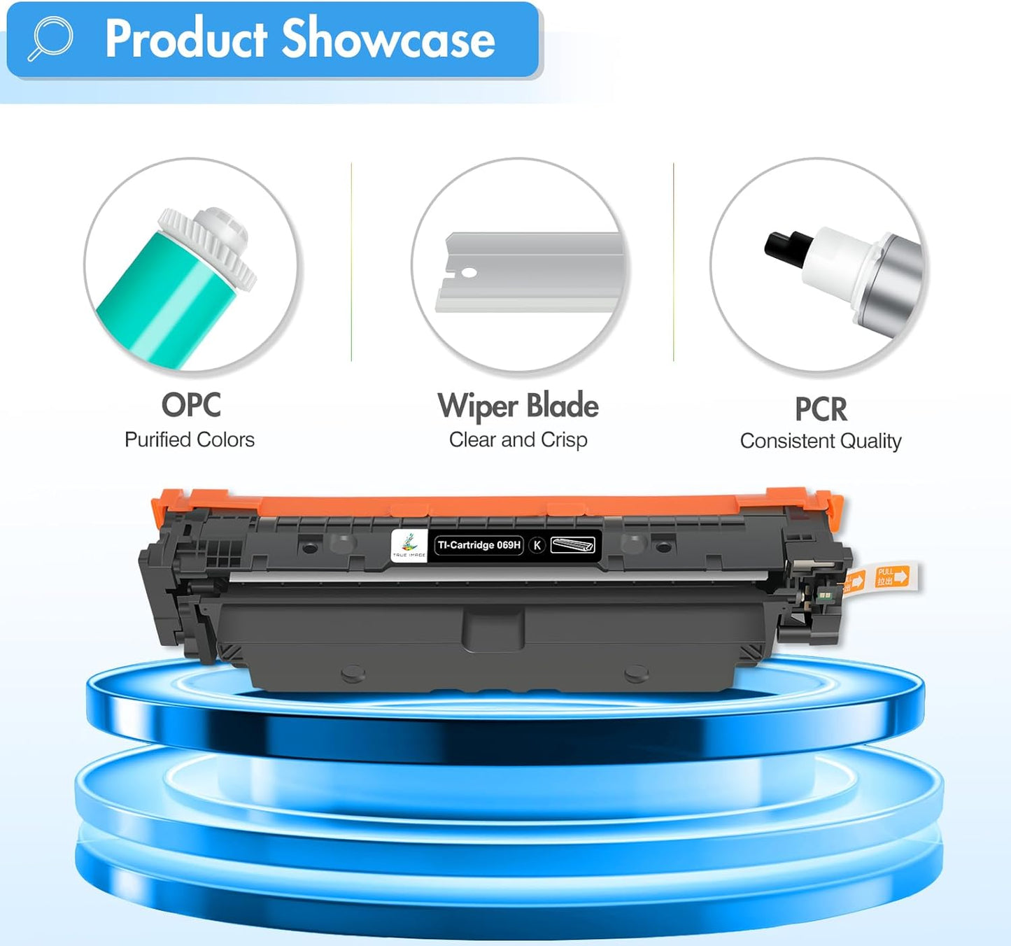 069H 069 Toner Cartridge Set: Compatible Replacement for Canon MF753Cdw Toner Cartridges 069 069H for Canon imageCLASS MF753Cdw MF751Cdw LBP674Cdw Printer Ink B/C/Y/M 4 Pack