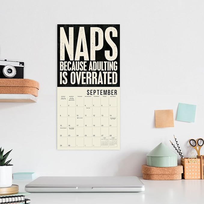 Words to Live By 2024 Mini Calendar — Primitives by Kathy, 7" x 7"