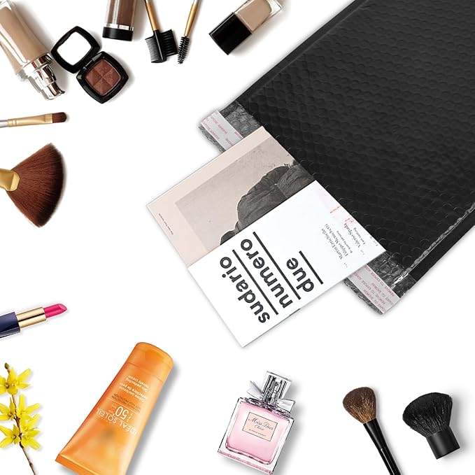 8.5x12 Inch Bubble Mailers 40 Pack, Self Seal Padded Envelopes for Small Business, Waterproof Shipping Bags, Black